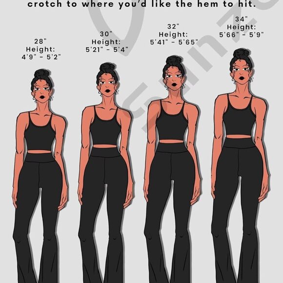 Women's Classic Blue Flare Yoga Pants with No Front Seam, High Waist, 30" Inseam - Picture 2 of 9